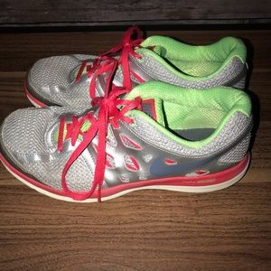 Nike Dual Fusion Lite Silver, Coral & Neon Green